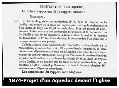 1874 le projet de la construction d’un aqueduc est adopté