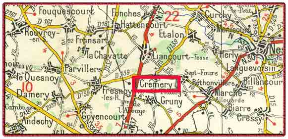 TATARD Louis Joseph - MPF : entre le 23-9 et le 7-10-1914 à Crémery (Somme) 